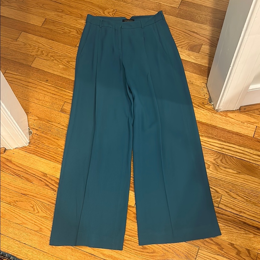 Piazza Sempione Teal Wide Leg Pants